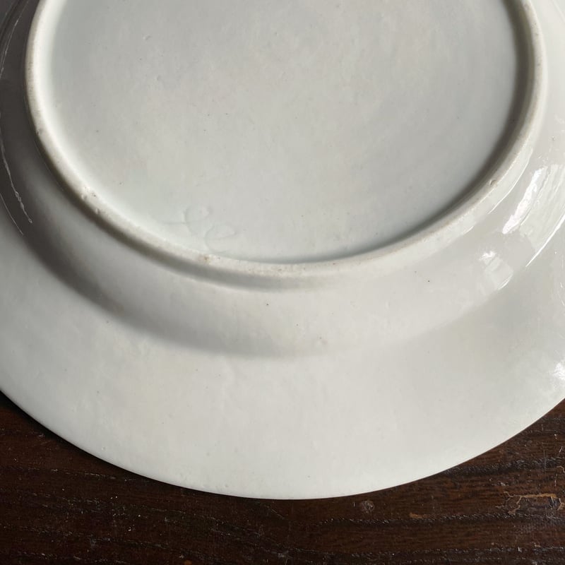 tournai トゥルネー 軟質磁器 絵皿 平皿 リム皿 φ24.4cm アンティーク