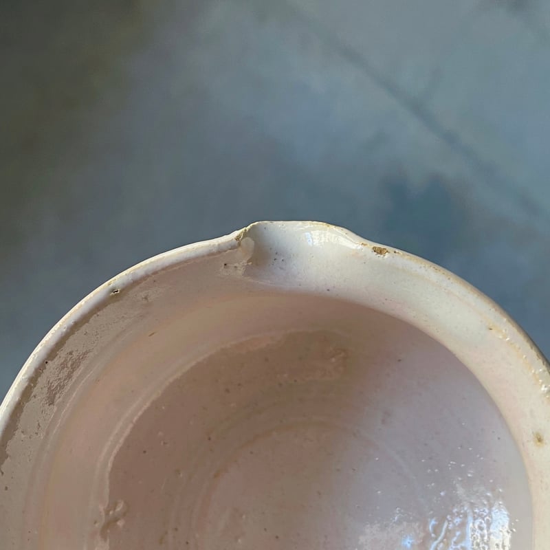 白釉 手つき 片口 カップ フランス アンティーク 0501653 | jinen_antique