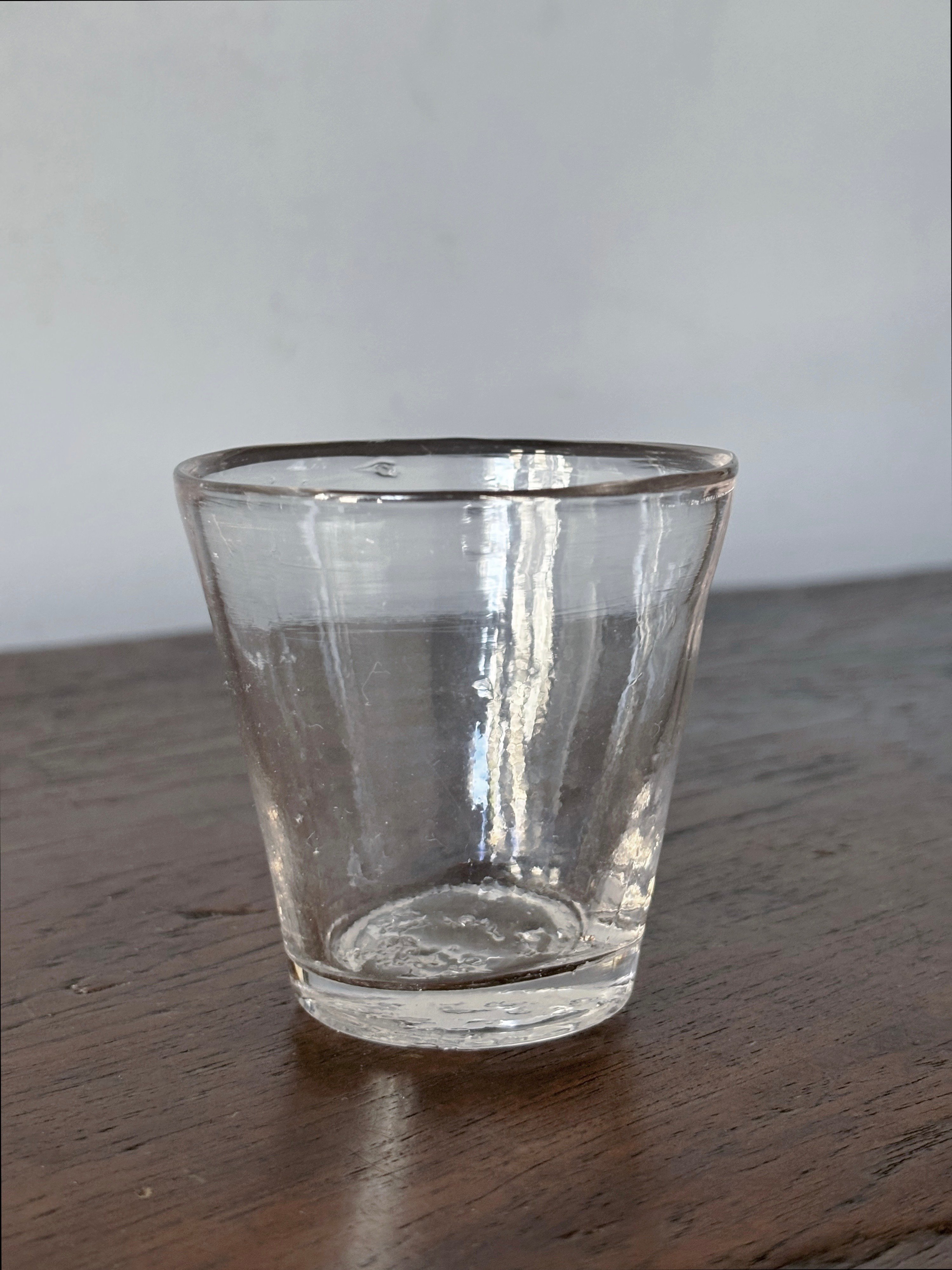 キャンドルグラス 無色 h6.9cm フランス アンティーク 0502258 | jinen_
