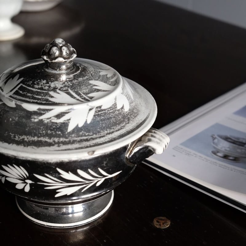 クレイユ&モントロー 銀彩ブイヨンボウル アンティーク 050434  