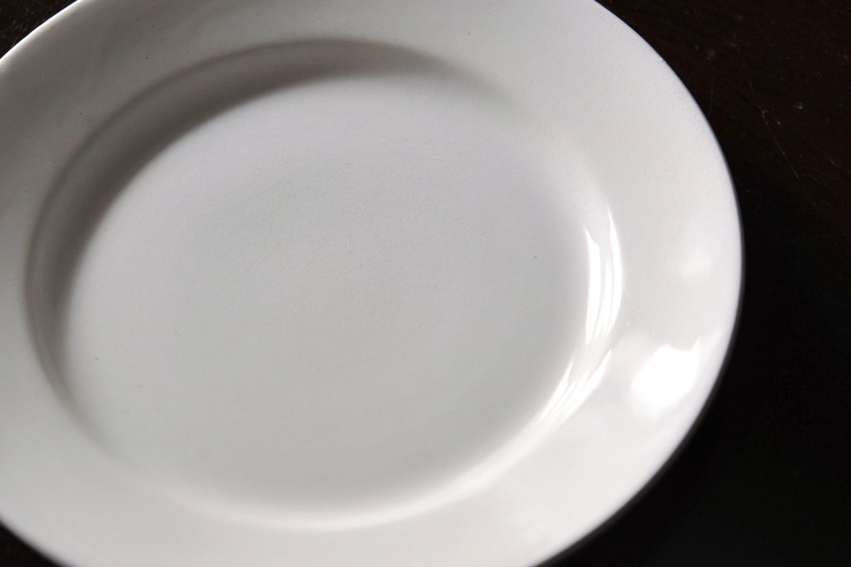 Luneville リュネヴィル 平皿 白皿 リム皿 φ21.5cm フランス