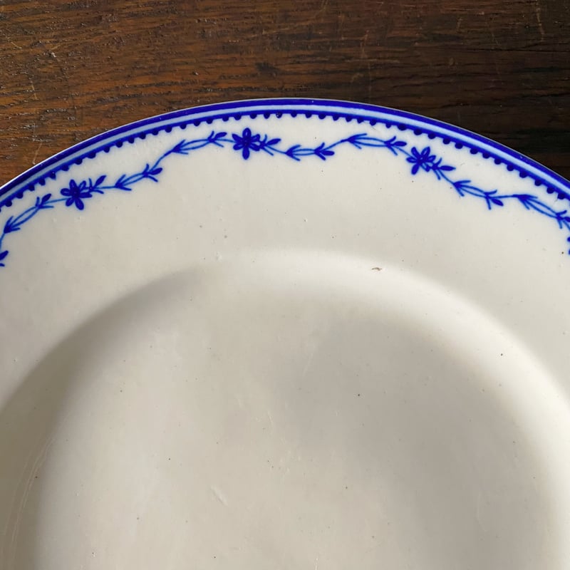 トゥルネー窯 Tournai とても古い花絵皿 tournai トゥルネー （トルネイ）軟質磁器 花リム レリーフ 皿