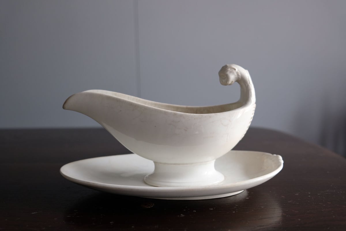 レア　フランス　アンティーク　モントロー　ソーシエール Creil&Montereau クレイユ&モントロー ソーシエール フランス