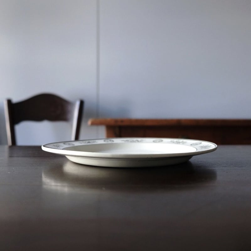 専用❣️フランスアンティーク クレイユ窯のグリザイユプレート CREIL クレイユ グリザイユ 平皿 ディナー皿 φ24.5cm ファイアンス