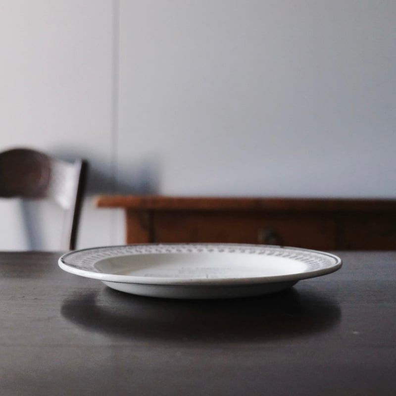 MONTEREAU モントロー シャンソン グリザイユ皿 平皿 ファイアンス