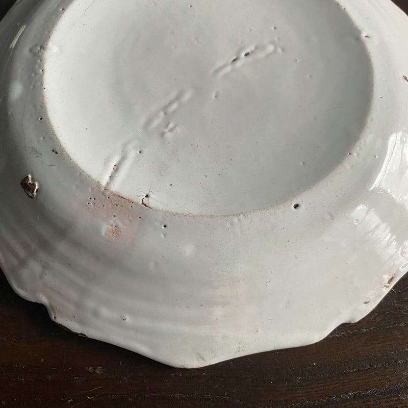 ヌヴェール Nevers 洋梨 平皿 リム皿 φ22.5cm フランス アンティーク