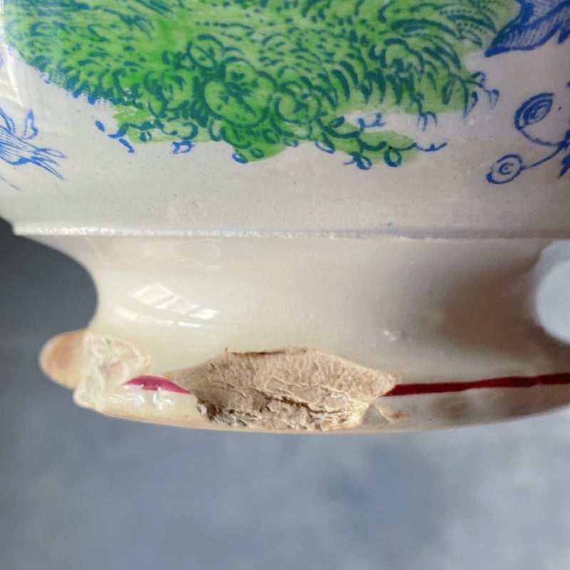 サルグミンヌ SARREGUEMINES カフェオレ ボウル 雉 青 フランス