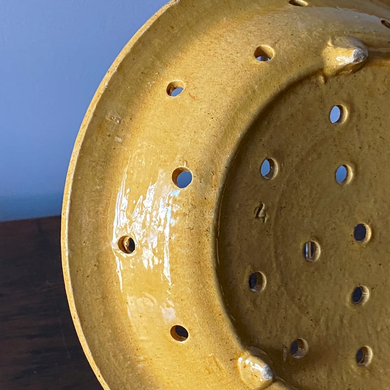 フェセル 黄釉 皿 φ22.5cm フランス アンティーク 0501639 | jinen_a