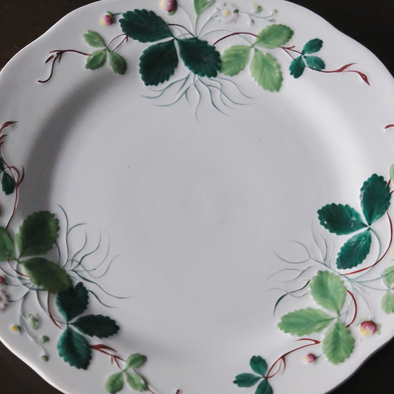 Creil&Montereau Fraise ジョルジュサンド 彩色 いちご レリーフ