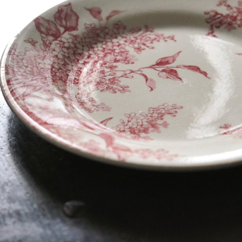 Gien Lilas ジアン リラ 平皿 デザート皿 φ21.5cm フランス