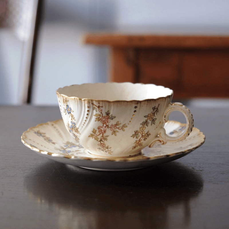 サルグミンヌ SARREGUEMINES LOUIS XV ティー カップ&ソーサー サルグミンヌ SARREGUEMINES LOUIS XV ティー カップ&ソーサー