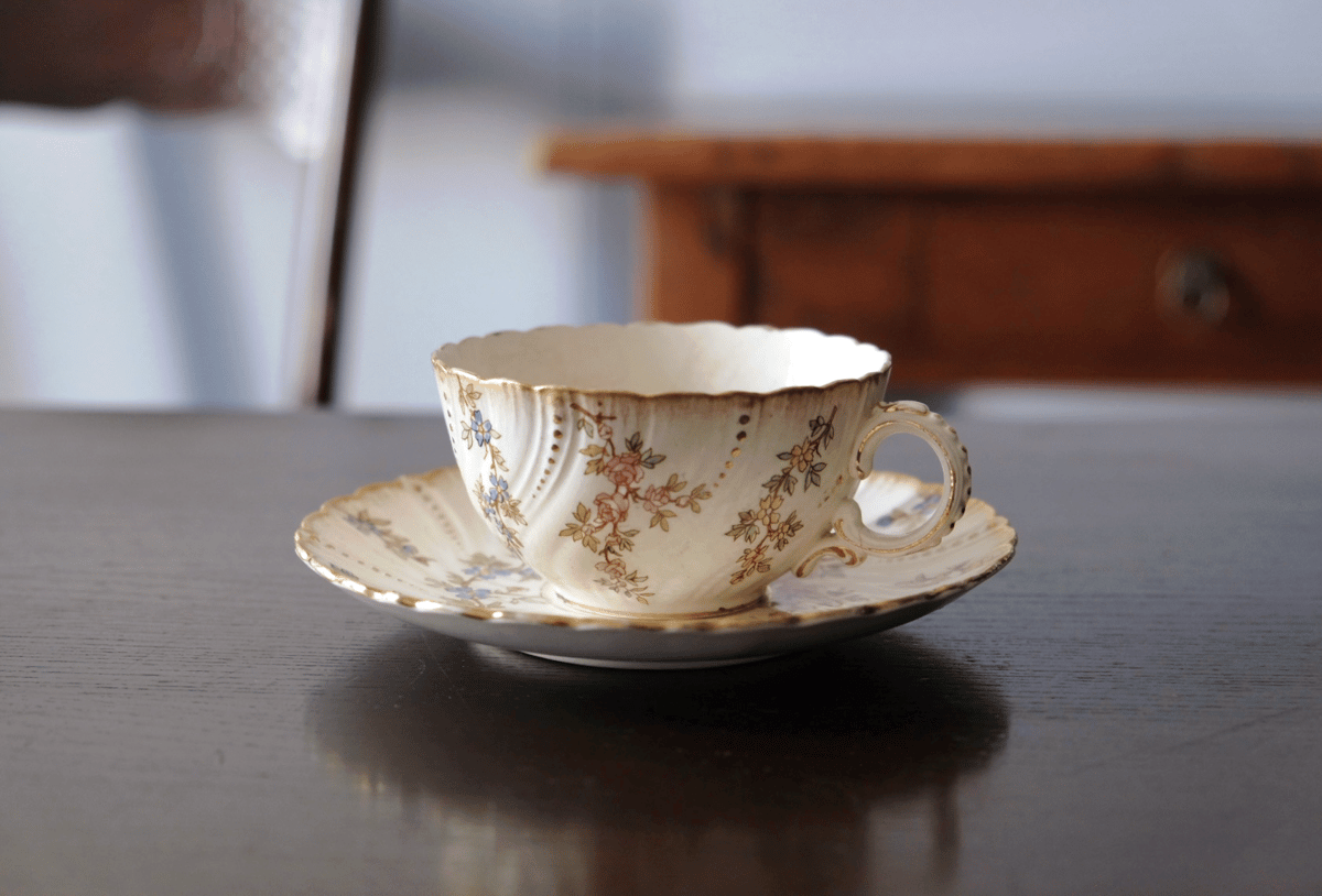 サルグミンヌ SARREGUEMINES LOUIS XV ティー カップ&ソーサー