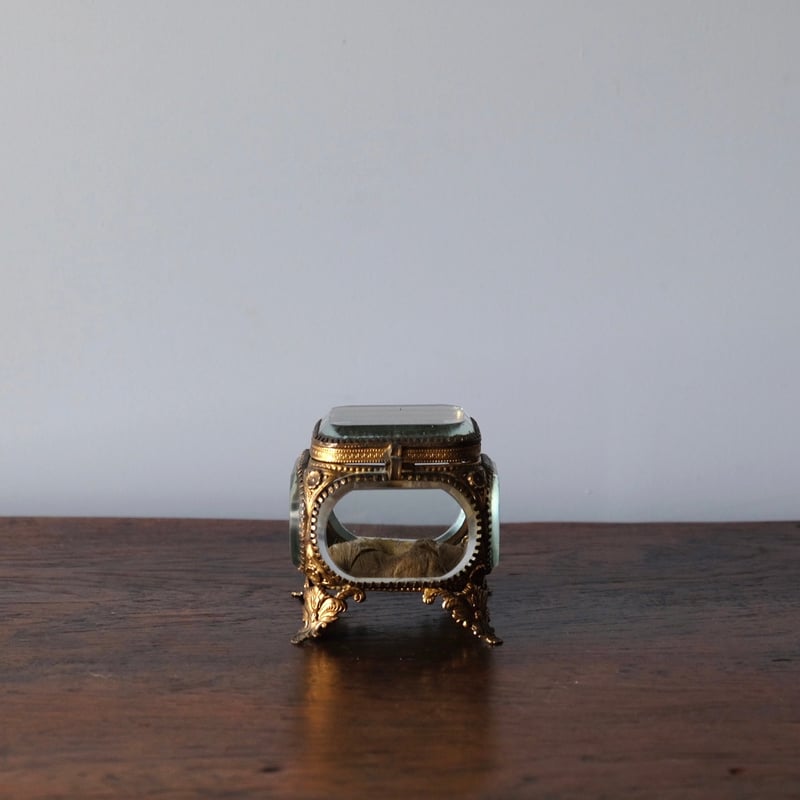 ヒ*シ様 旧二十円明治十年重さ約34.28gケース入り コレクションアンティーク ジュエリーケース 大きめサイズ ビゾテ クリスタル フランス