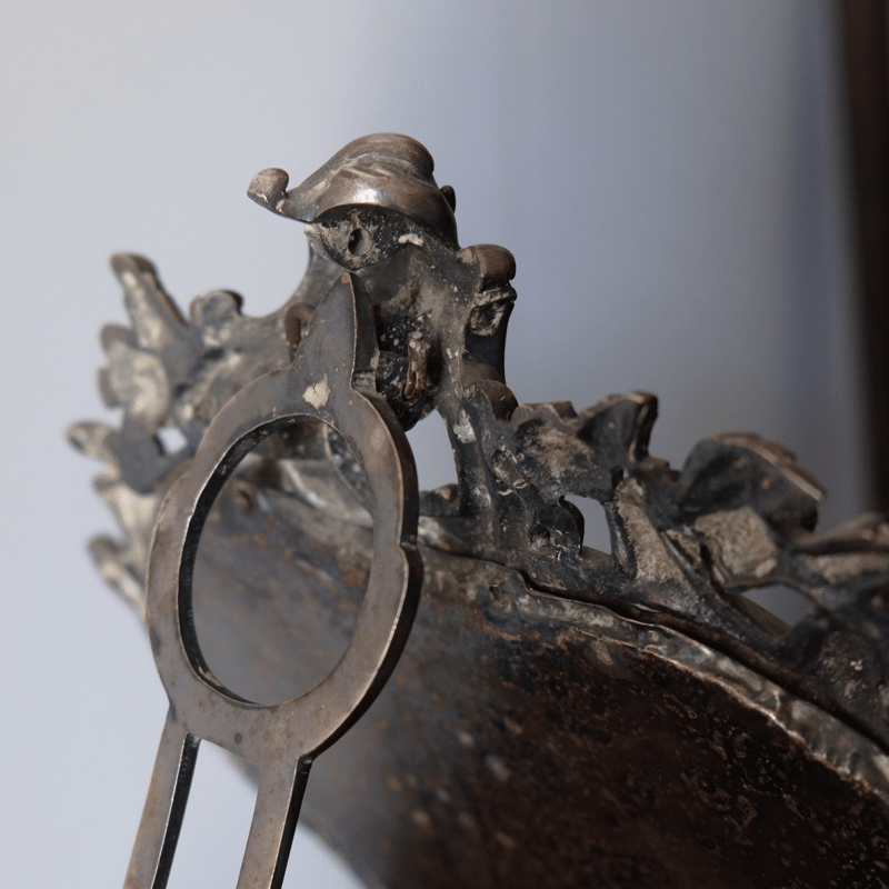 鏡 ミラー スタンド 壁掛け 両用 ロカイユ フランス アンティーク