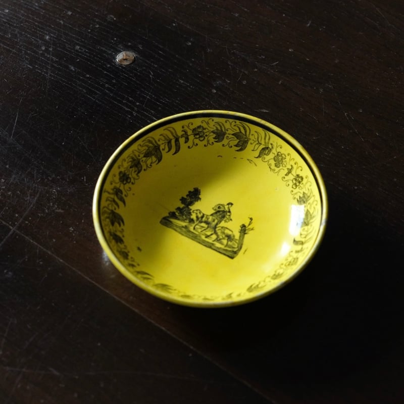 LL&T Montereau モントロー 黄色 ティーボウル ソーサー 小皿 フランス