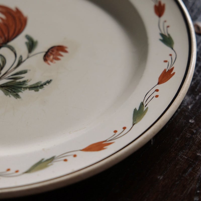 18世紀後期-19世紀前期 LONGWY 刻印 ロンウィ ファイアンス