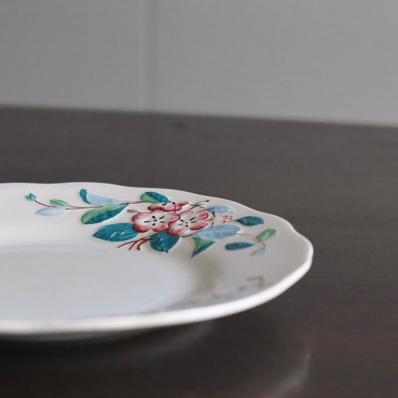 Creil & Montereau レリーフ皿 彩色皿 平皿 φ21.5cm クレイユモントロ