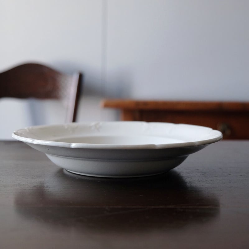 1800年代後期 サルグミンヌ 深皿 レリーフ 皿 アンティーク a