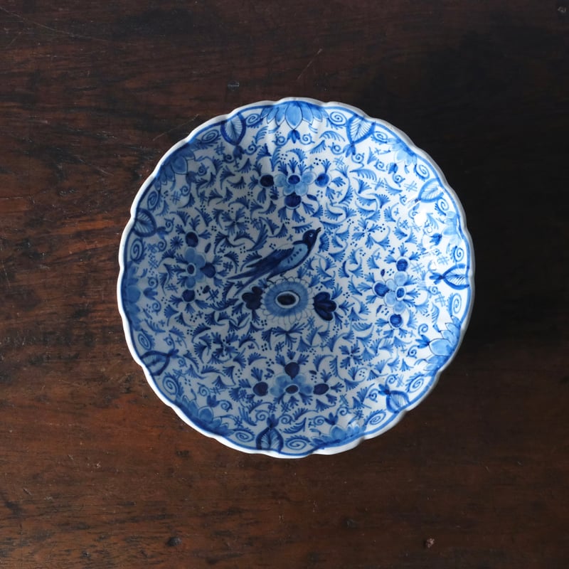 18世紀 デルフト Delft 輪花 ボウル サラディエ オランダ アンティーク