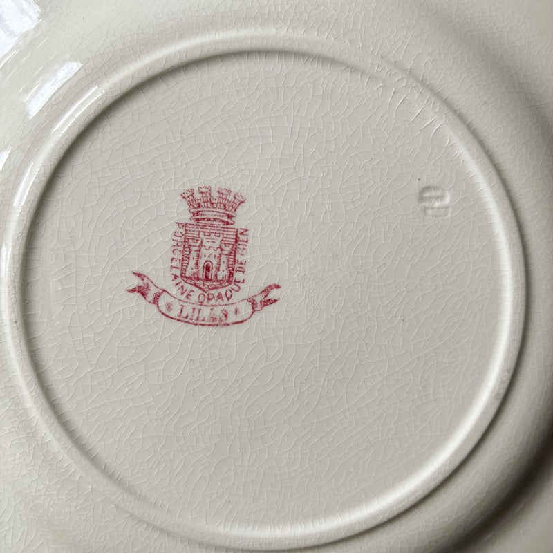 Gien Lilas ジアン リラ 平皿 デザート皿 φ21.5cm フランス