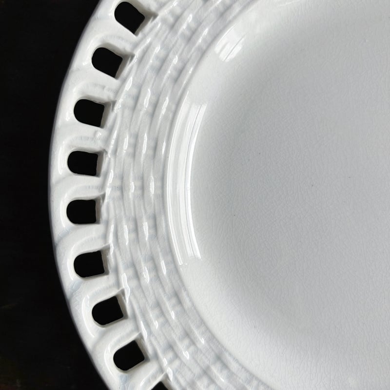 クレイユモントロー パニエ 皿　プレート　フランス　アンティーク Creil&Montereau クレイユモントロー クレイユエモントロー パニエ皿