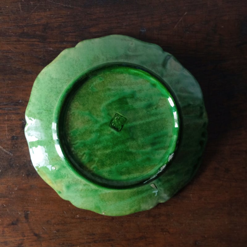 南仏 ビオ BIOT 花リム 平皿 φ24.2cm ヴィンテージ 0501177 | ji