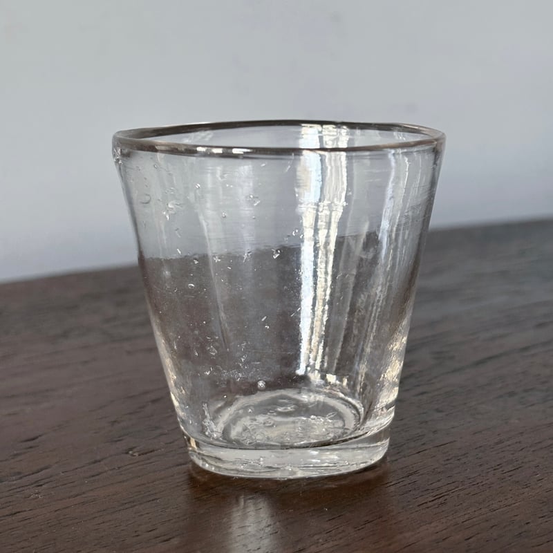 キャンドルグラス 無色 h6.9cm フランス アンティーク 0502258 | jinen_