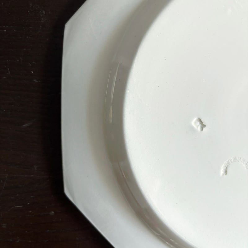 半月刻印 Creil&Montereau オクトゴナル 平皿 クレイユモントロー