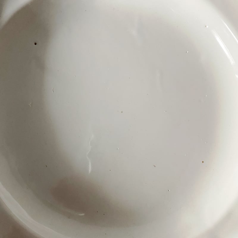 ムスティエ Moustiers 花リム 大皿 丸皿 φ31.6cm アンティーク ムスティエ Moustiers 花リム 大皿 丸皿 φ31.6cm アンティーク