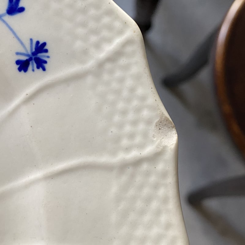 tournai トゥルネー （トルネイ）軟質磁器 花リム レリーフ 皿