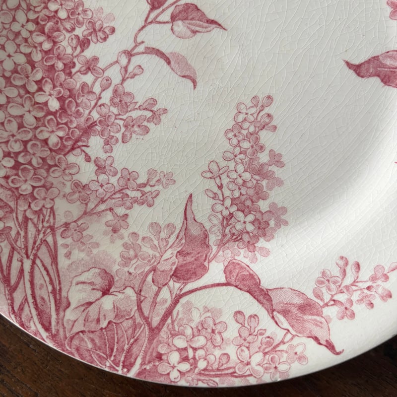 希少】ジアンLILAS 平皿③デザートプレートリラフランスアンティーク