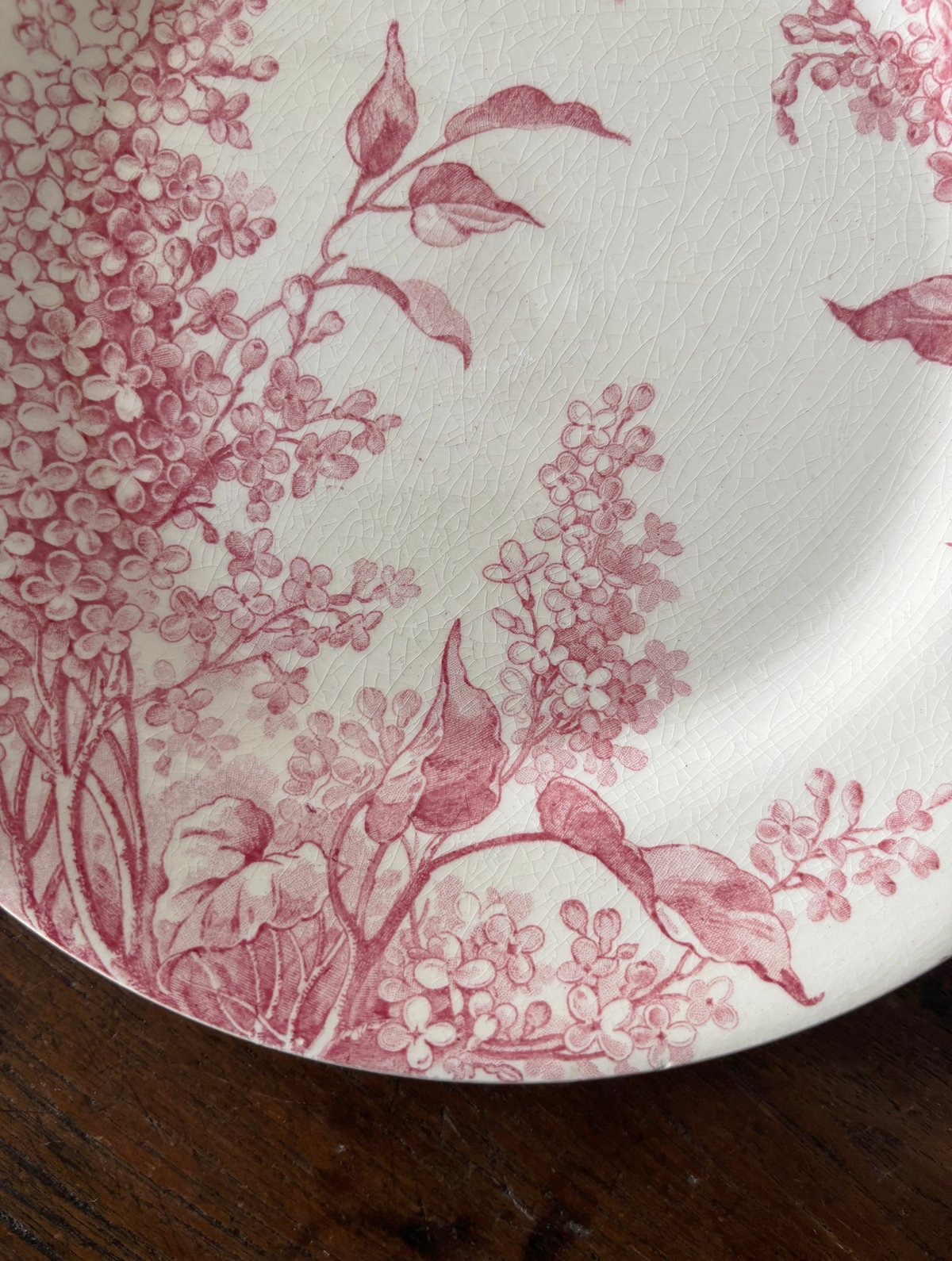 Gien Lilas ジアン リラ 平皿 デザート皿 φ21.3cm フランス