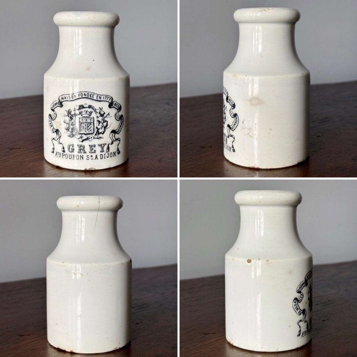 Creil & Montereau クレイユモントロー マスタード ポット h11.3cm フ