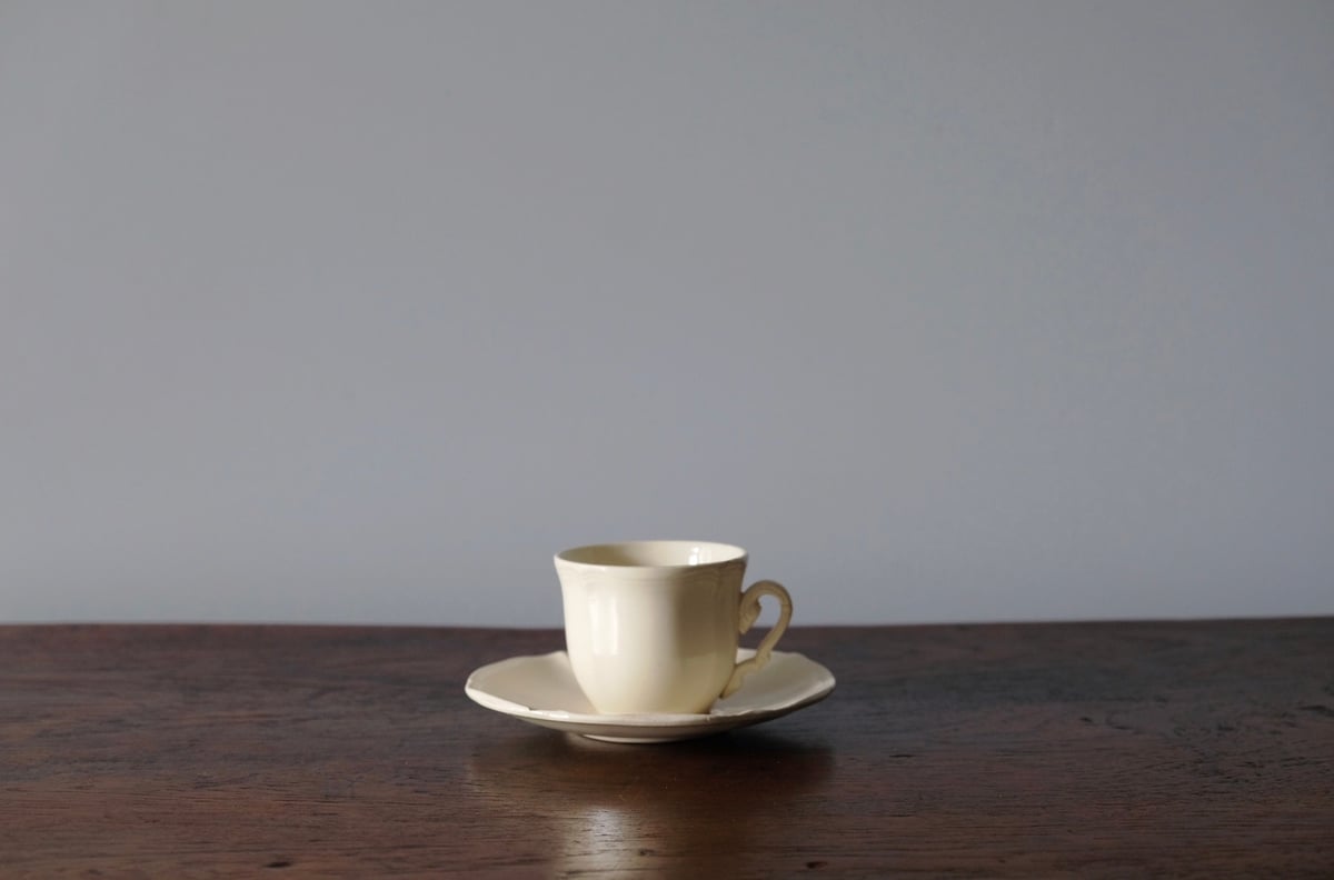 Digoin&Sarreguemines ディゴワン サルグミンヌ 花リム コーヒー Digoin&Sarreguemines ディゴワン サルグミンヌ 花リム コーヒー
