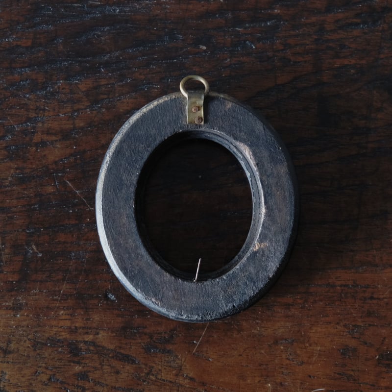 フランスアンティーク オーバルフレーム ナポレオン3世 オーバル額　ラスト ナポレオン3世様式 額 オーバルフレーム 14.8cm フランス アンティーク