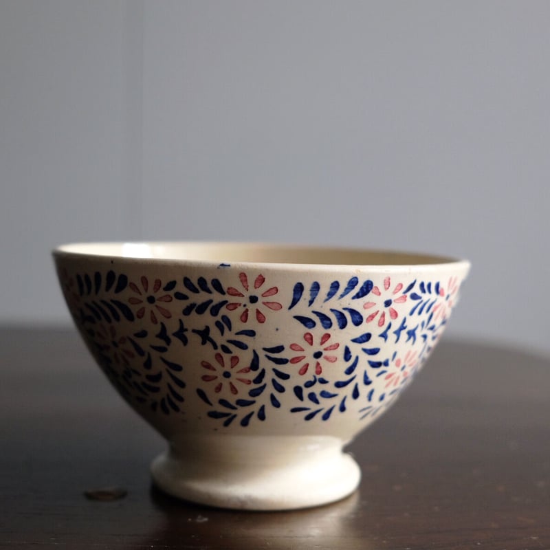 ディゴワン＆サルグミンヌ カフェオレボウル ステンシル植物柄