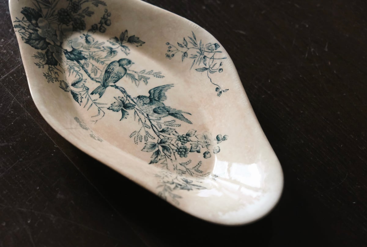 Longwy ロンウィ ラヴィエ Mignon 花鳥 フランス アンティーク Longwy ロンウィ ラヴィエ Mignon 花鳥 フランス アンティーク