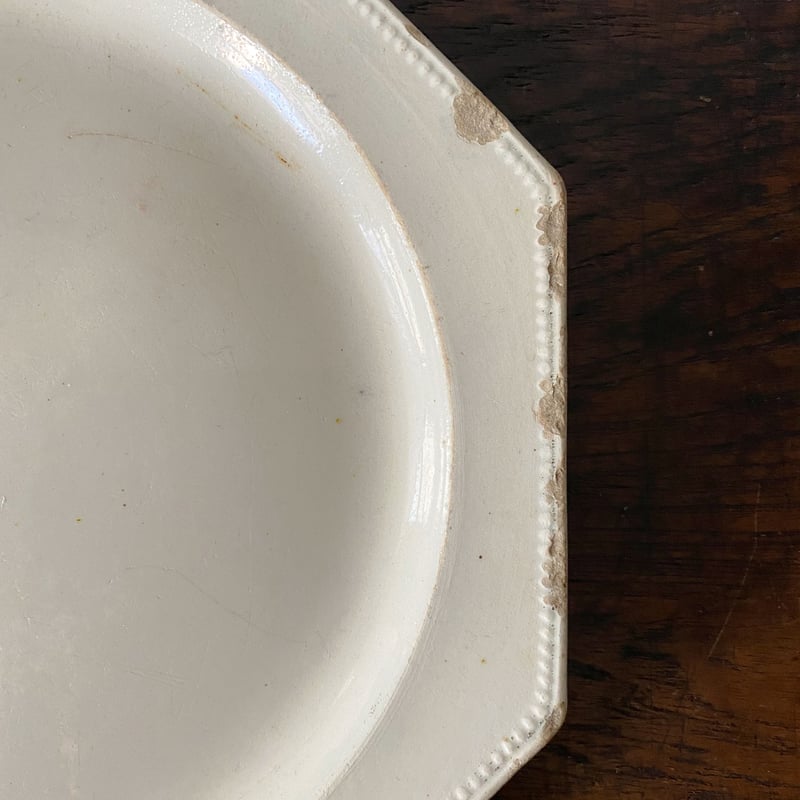 オクトゴナル／クレイユ窯／ファイアンスフィーヌ／19世紀／ダイヤリム