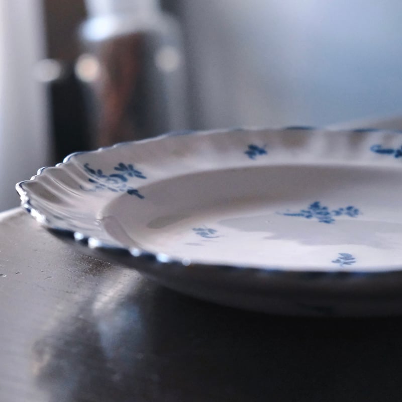 Moustiers ムスティエ 小枝柄 シェルリム 皿 深皿 平皿 φ24.3cm