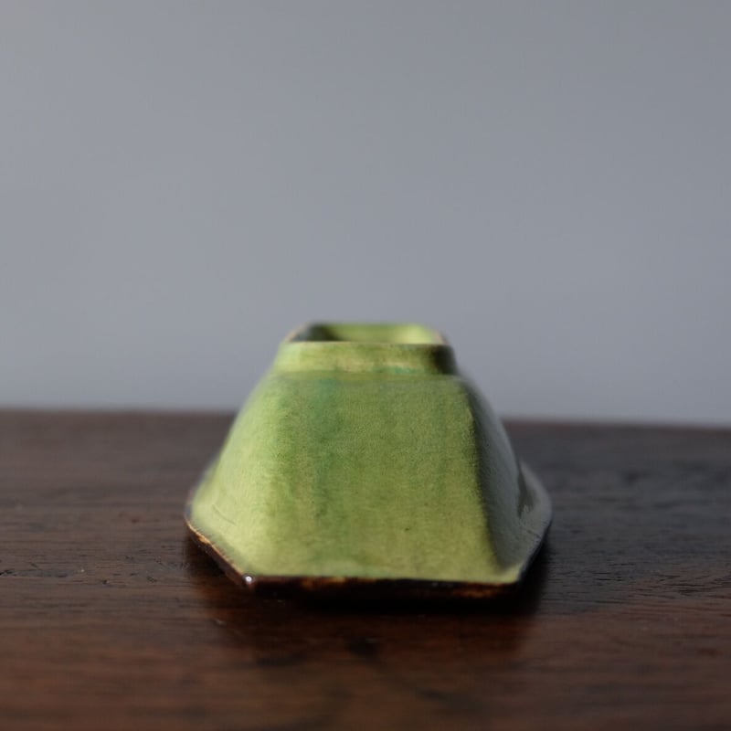 緑釉 舟型 ラヴィエ アンティーク 050365 | jinen_antique