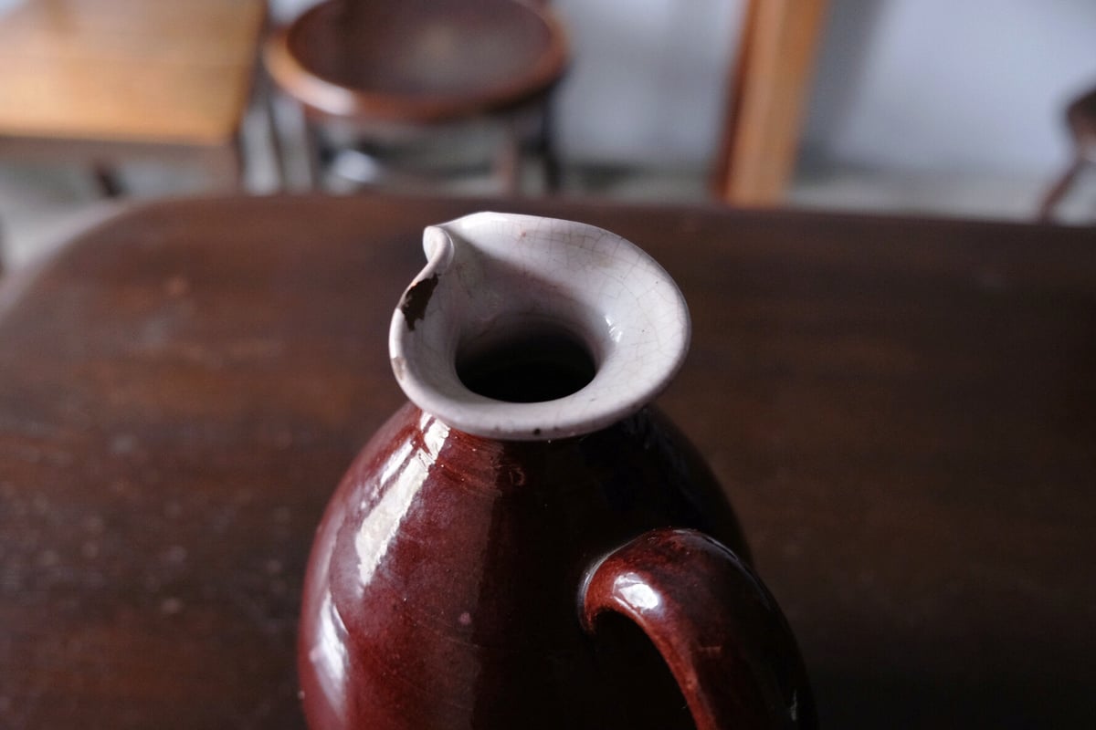 1800年代 キュノワール Cul Noir シードル ピッチャージャグ ピシェ キュノワール CulNoir ピシェ h22.7cm フランス アンティーク 050979 |