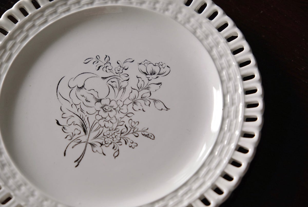 ひまわり様フランスヴィンテージ リュネヴィル パニエプレート18,5cm