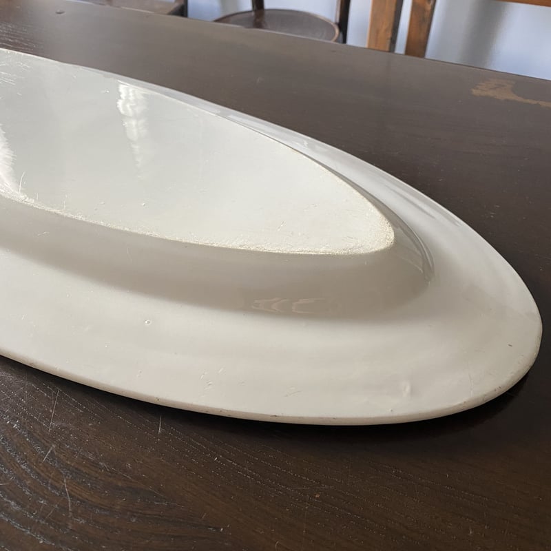 モントロー Montereau ポワソン 皿 白皿 75.7cm アンティーク 0501125
