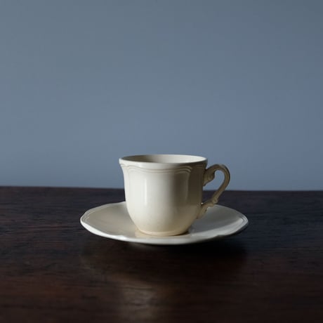 ディゴワン＆サルグミンヌ 花リム コーヒー カップ＆ソーサー アンティーク a050360