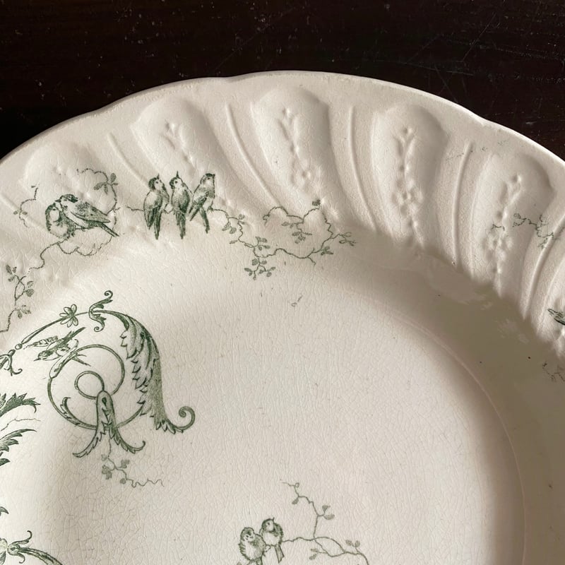 Gien Rinceaux ジアン ランソー 深皿 平皿 φ24cm アンティーク 05073