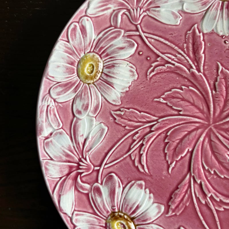 Sarreguemines バルボティーヌ皿 平皿 マーガレットφ19.8cm フランス