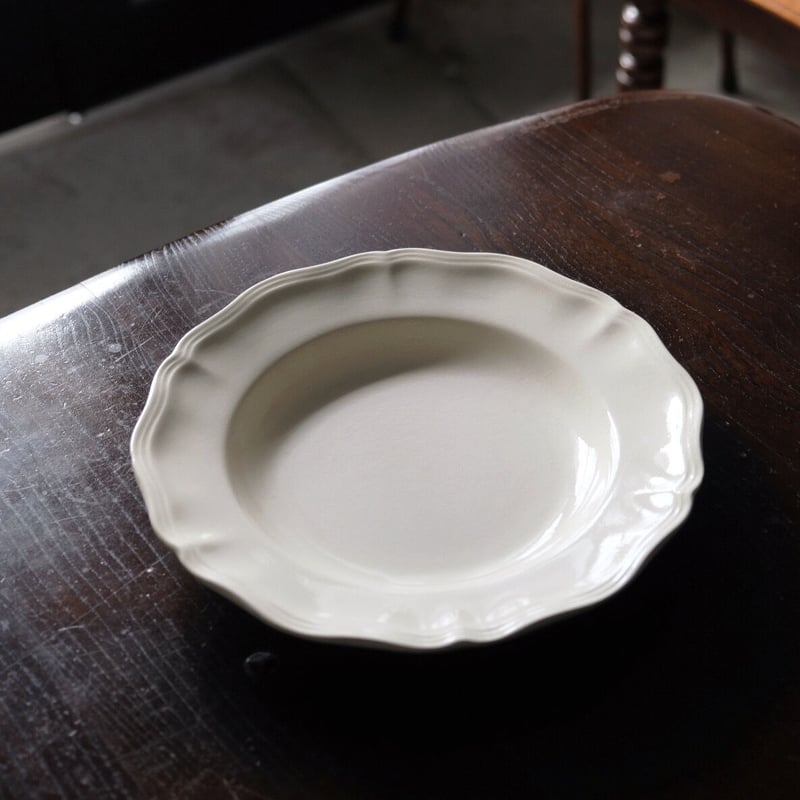 ディゴワンサルグミンヌ 花リム プレート 24.5センチ Sarreguemines 花リムプレート.5(24.5cm) アンティーク雑貨