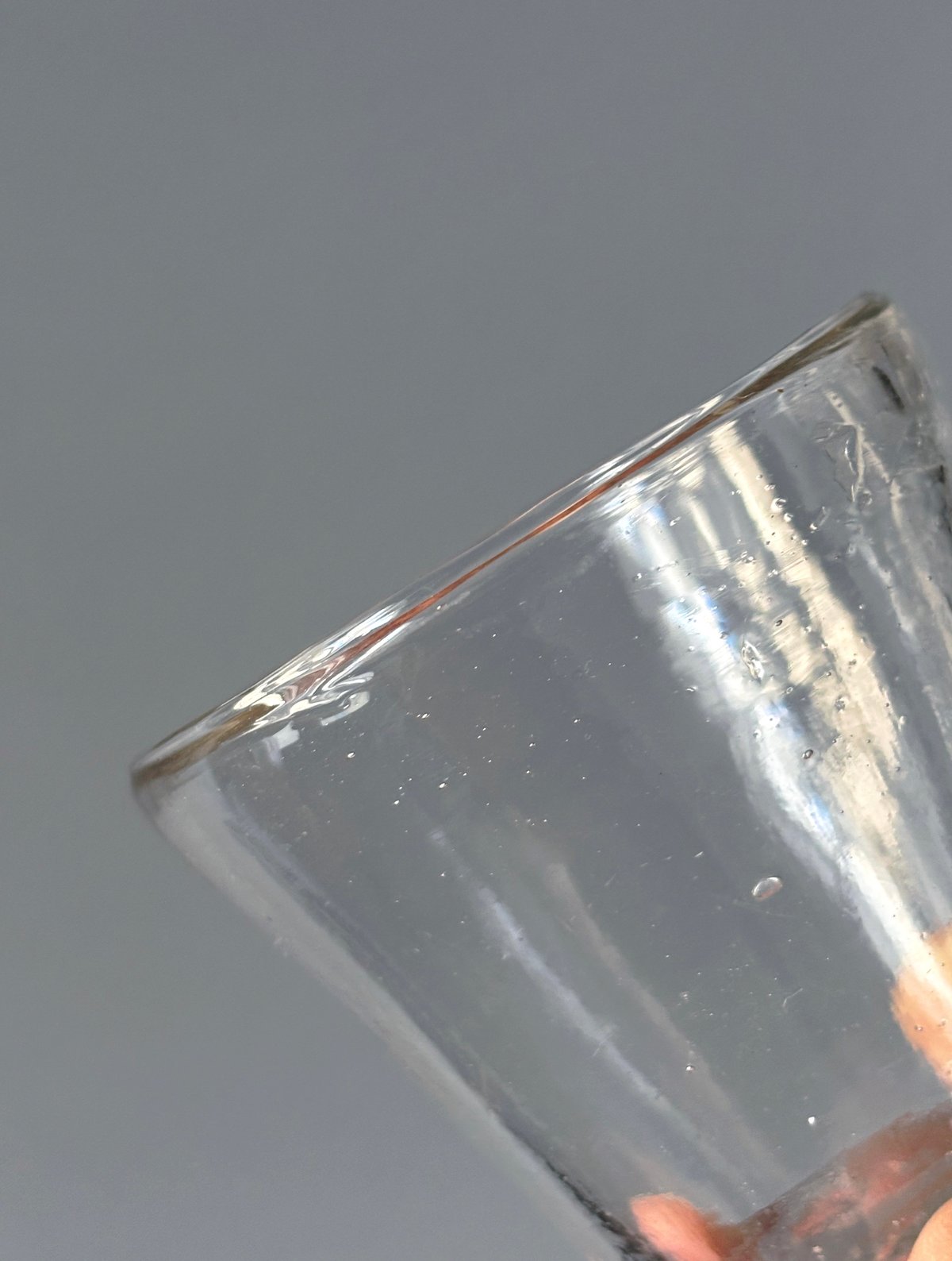 キャンドルグラス 無色 h6.8cm フランス アンティーク 0502304 | jinen_
