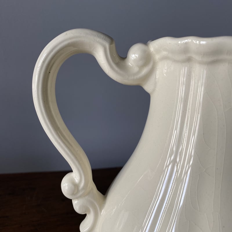 フランスアンティーク　￼サルグミンヌ　カフェポット　花リム サルグミンヌ コーヒーポット アンティーク 050240 | jinen_antique