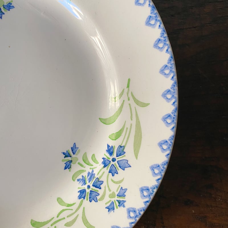 CHOISY LE ROI ショワジールロワ 矢車菊 平皿 φ20.5cm アンティーク b